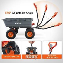 1200lbs 7Cu. Ft. Garden Dump Cart with 2-in-1 Convertible Handle and 13in All