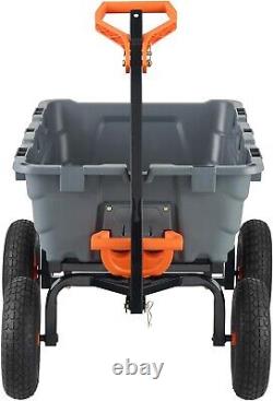 1200lbs 7Cu. Ft. Garden Dump Cart with 2-in-1 Convertible Handle and 13in All