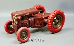 1954 Czech KDN Zetor-25 Farm Tractor Bakelite Wind Up Toy Barum Balloon Tires