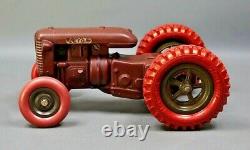 1954 Czech KDN Zetor-25 Farm Tractor Bakelite Wind Up Toy Barum Balloon Tires