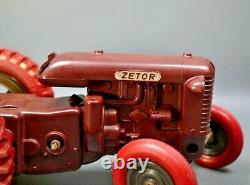 1954 Czech KDN Zetor-25 Farm Tractor Bakelite Wind Up Toy Barum Balloon Tires