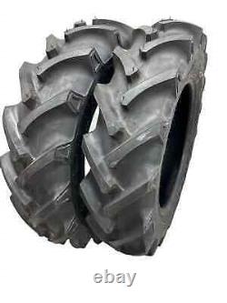 2- 16.9-24 8PR R1 Rear Backhoe Tractor Lug Tires Farm/Ag Heavy Duty Tubeless New