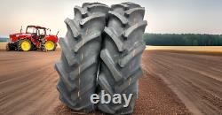 2- 16.9-24 8PR R1 Rear Backhoe Tractor Lug Tires Farm/Ag Heavy Duty Tubeless New