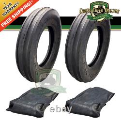 2 6.00-16, 6.00x16, 600x16, 600-16 6 PLY Rib Disc Farm Tractor Tires and Tubes