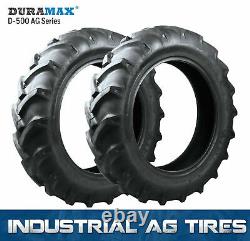 (2) 6.00-16 8pr Duramax D-500 R1 Farm Tractor (2 Tire) 6.00x16 600-16 600x16