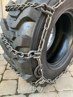 2 NEW 8 mm 12-16.5NHS WITH CAMS SNOW ICE MUD TIRE CHAINS