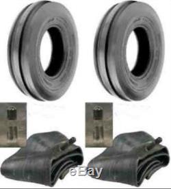 (2) New 6.00-16 600X16 6.00X16 8 PLY Rib Imp DISC, WAGON Farm Tractor Tires+Tubes