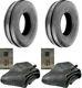 (2) New 6.00-16 6 PLY HD 6.00X16 Rib Imp DISC, WAGON Farm Tractor Tires withTubes
