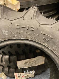 2 New 6-12 Regency AG Tractor 4 Ply G-1 Tires