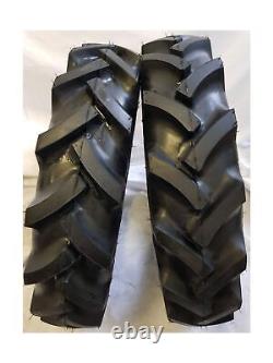 (2 TIRES + 2 TUBES) 6.50-16 8 PLY ROAD CREW KNK50 R1 3-Rib Farm Tractor Tires
