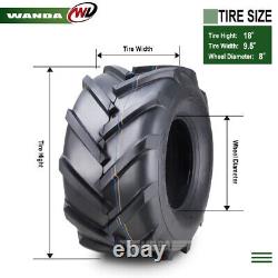 2 WANDA 18x9.5-8 18x9.5x8 Lawn Mower Agriculture Farm Tractor Cart Turf Tire 6PR