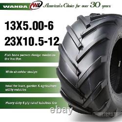 4 WANDA 13x5-6 & 23x10.50-12 Lawn Mower Agriculture Farm Tractor Cart Turf Tires