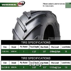 4 WANDA 13x5-6 & 23x10.50-12 Lawn Mower Agriculture Farm Tractor Cart Turf Tires