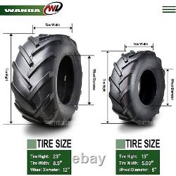 4 WANDA 13x5-6 & 23x8.50-12 Lawn Mower Agriculture Farm Tractor Cart Turf Tires