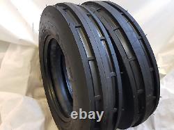 6.00-16 8 PLY (2 TIRES + 2 TUBES) ST-1, F2 3-Rib Farm Tractor Tire 6.00X16