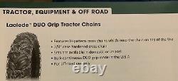 9.5mm9.5-28 11.2-24HEAVY DUTY NAME BRAND LACLEDE SNOW ICE MUD TRACTOR CHAINS