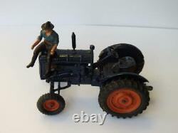 Britains Vintage 1948 Boxed Lead #128f Fordson Major Farm Tractor Rubber Tyres