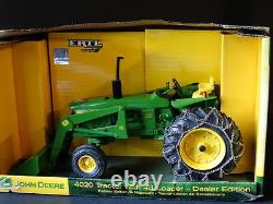 Ertl John Deere 4020 & 48 Loader Tire Chain Farm Tractor 116 Diecast Dealer Toy