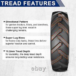 Farm Tractor Tire 6-12 Replace Kubota 7100 Series 4WD H167, 6-Ply Tubeless Tire