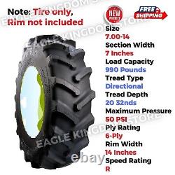 Farm Tractor Tire 7.00-14 Replace for Kubota John Deere 750 870 New Holland 1320