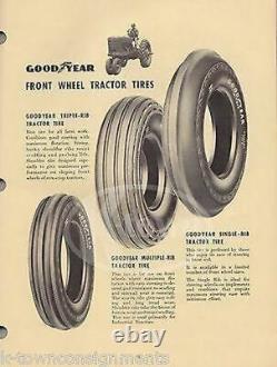 Goodyear Tires for Farm Tractors & Implements Vintage Graphic Sales Catalog 1950