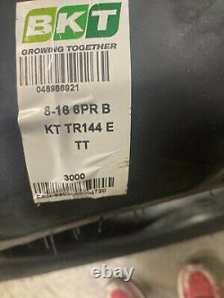 New Tire 8 16 BKT TR-144 8x16 Load 6Ply Tube Type New Holland Kubota Tractor Lug