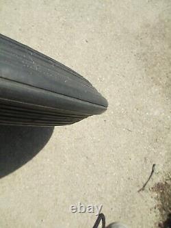 ONE Vintage 17 inch Single Rib Front Tractor Tire on Rim Farm Implement