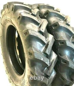 SET OF TWO New 6-14 K9 Farm Tractor Lug R-1 Tires 6.00-14 WithTubes