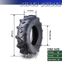 SUPERGUIER 6.00-12 Agricultural Farm Tractor Tire R-1 Pattern 6 Ply Set 2 -16001