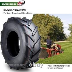 Set4 WANDA 15X6-6 & 18X9.5-8 Lawn Mower Agriculture Farm Tractor Lug Tires 4 Ply