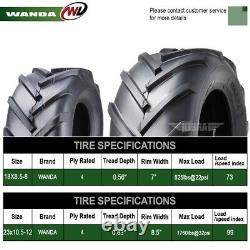 Set 4 WANDA 18x8.5-8 & 23x10.5-12 Lawn Mower Agriculture Farm Tractor Tires 4Ply