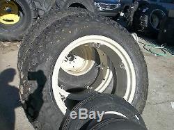 TWO 12.4x28 6 ply R3 & TWO 600x16 FORD JUBILEE 2n 8n Farm Tractor Tires withWheels