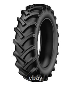 TWO- 14.9-24 Rear Tractor Farm Ag Tires WithTubes R1 8PLY 14.9X24 Lug Heavy Duty