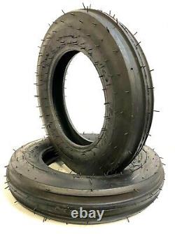 TWO 5.00-15 Heavy Duty 6 Ply Tubeless front tractor tires 500-15 Tri Rib 500 15