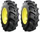 (TWO) 7-14 CARLISLE FARM SPECIALIST R-1 Lug Compact Tractor Tires 6ply Rated