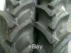 TWO 8.3X24 8.3-24 CUB FARMALL EIGHT ply Farm Tractor Tires with Tubes