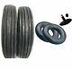 Two 600x16,6.00-16 Rib Implement Farm Tractor Tires Withtubes Disc, Do-all 6 Ply