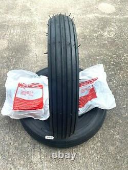 Two New 5.00-15 Carlisle Farm Rib Implement Tire WITH Tubes 500-15 Wagon Cart