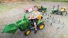 Using Kids Tractors To Plow Dirt And Cut Hay Compilation Tractors For Kids