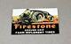 Vintage 12 Firestone Tires Farm Tractor Porcelain Sign Car Gas Oil Truck