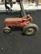 Vintage Arcade Cast Iron Balloon Tire Tractor and Driver Toy Farm Feed Seed